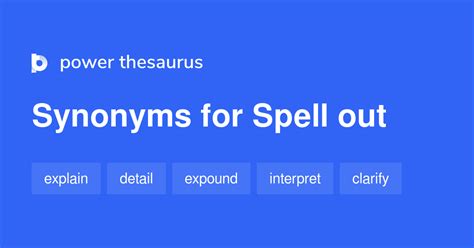 outed synonym|spell out synonym.